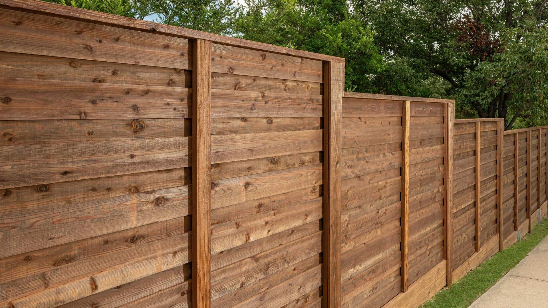 Cedar privacy fences
